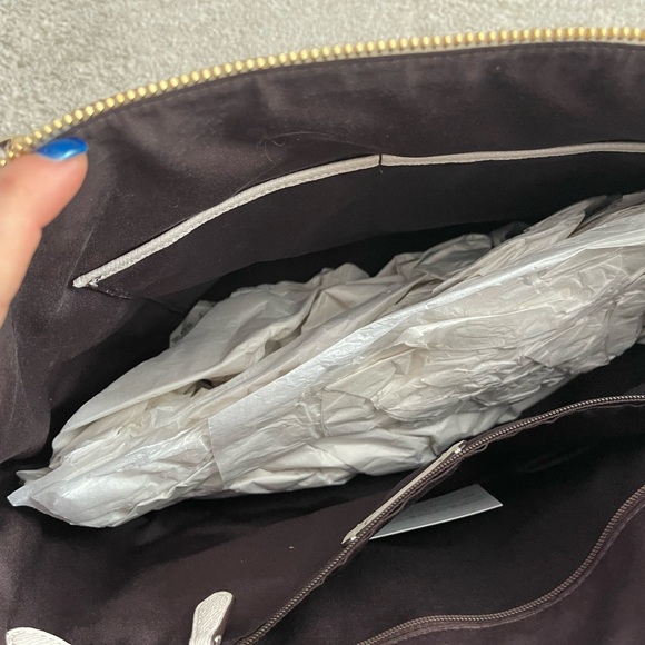 Coach Cream Ava Leather Tote Bag - Picture 6 of 8